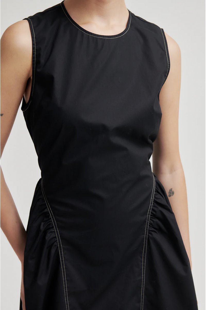 Second Female larkini sculptured dress black  back