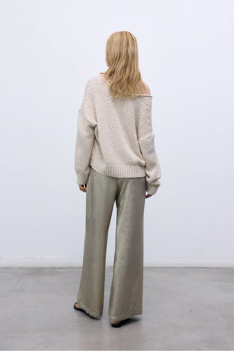 The New Society saffron trousers gold  back