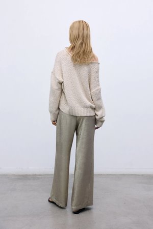 The New Society saffron trousers gold  back