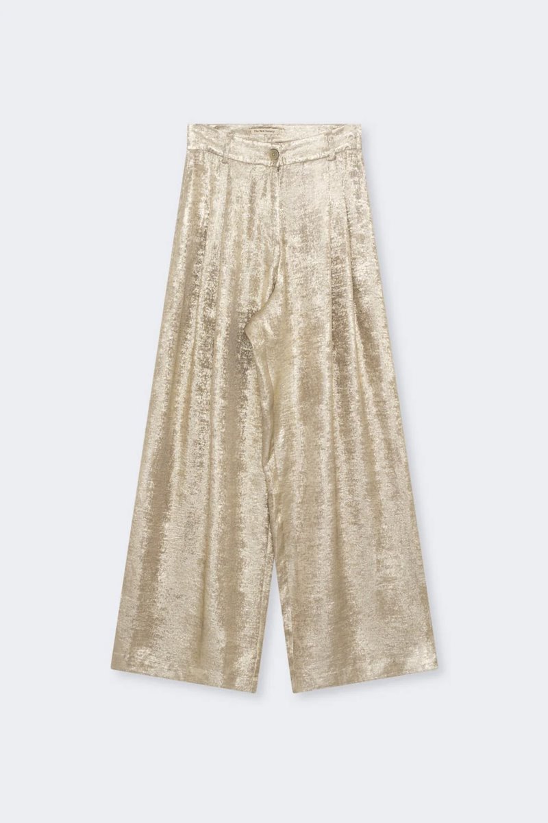 The New Society saffron trousers gold  side