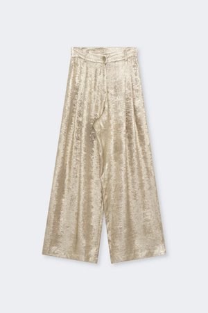 The New Society saffron trousers gold  side