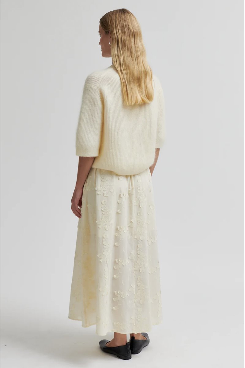 Second Female andrea rib cardigan alabaster cream detail