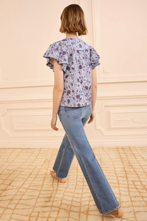 Ulla Johnson perline blouse gardenia back