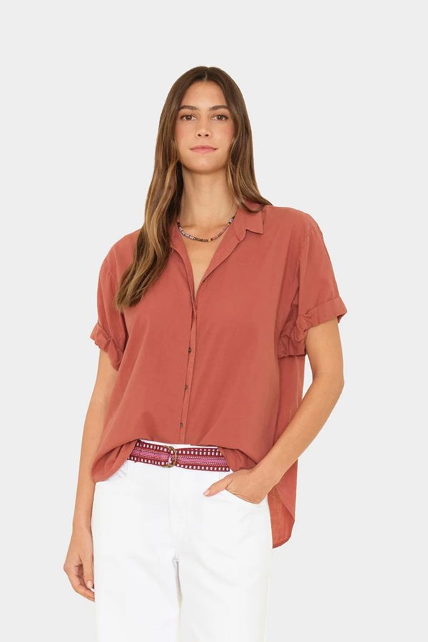 Xirena  Channing Shirt Cinnabar