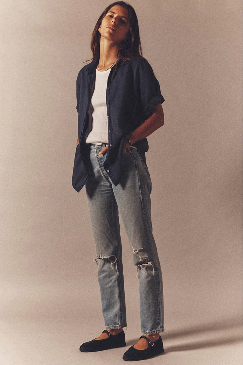 Xirena  channing shirt navy side