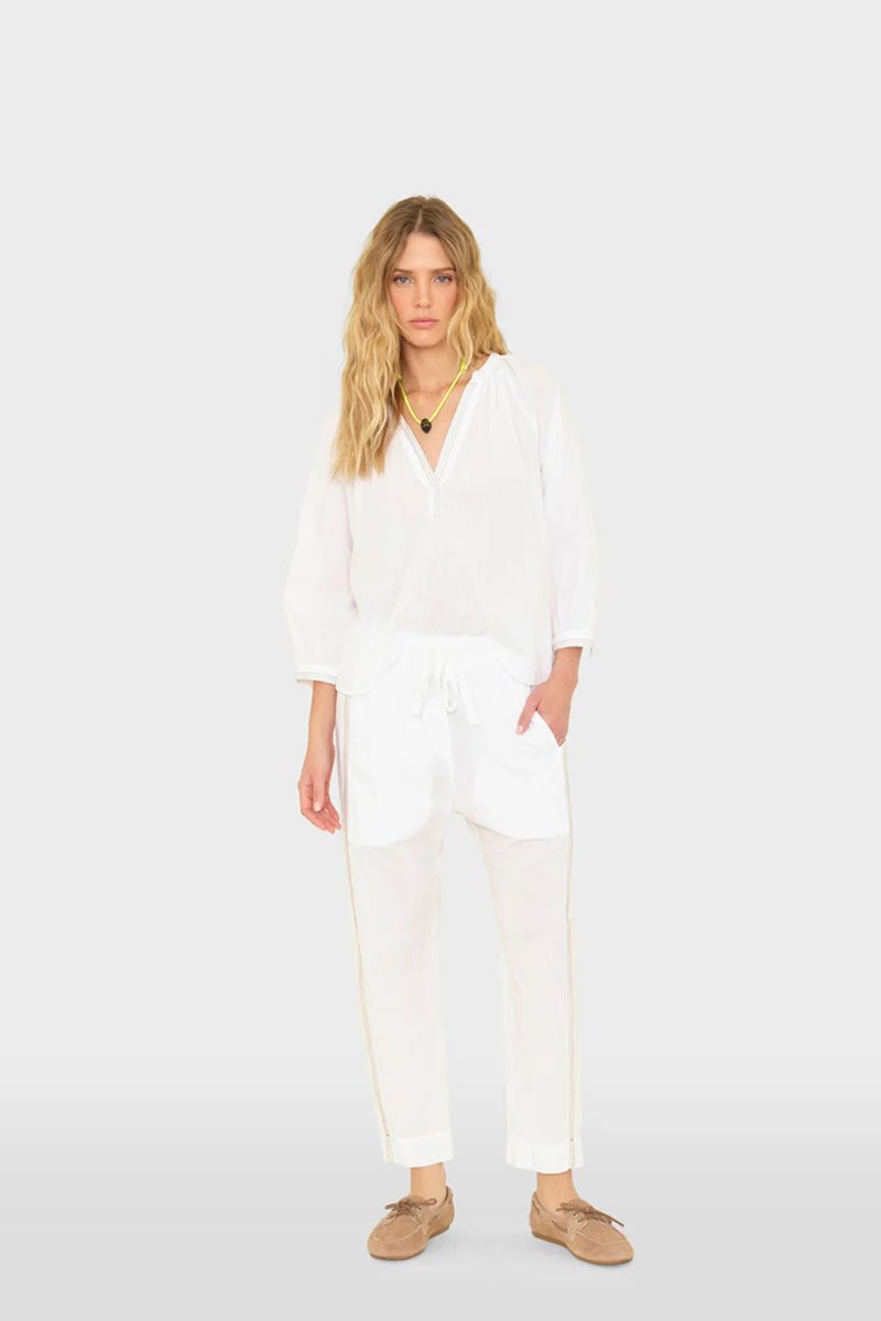 Xirena  draper pant white stitch back