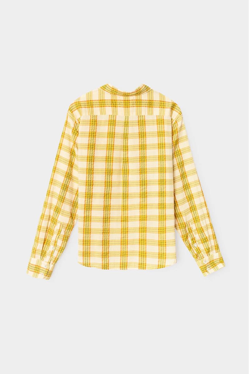 Xirena  bowie shirt check amberlight detail