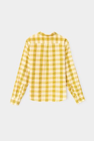 Xirena  bowie shirt check amberlight detail