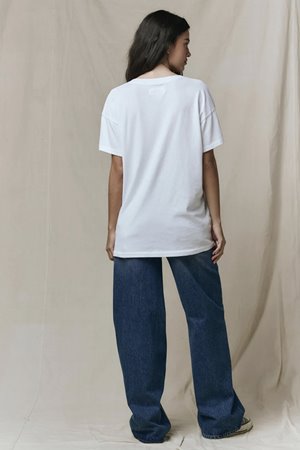 The Great the slouchy v-neck tee white back