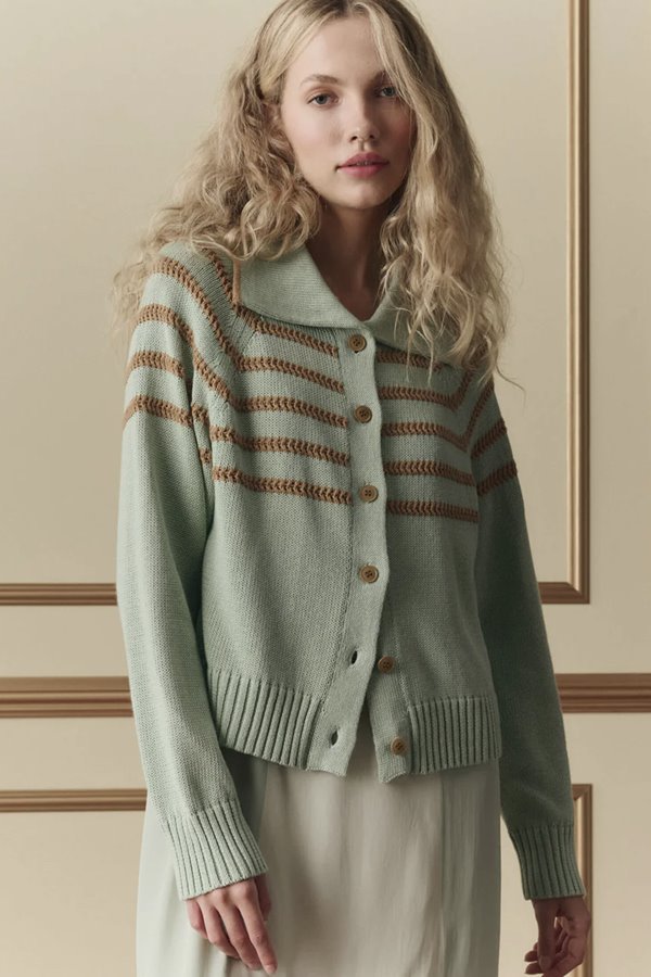 The Great The Scholar Cardigan Seafoam