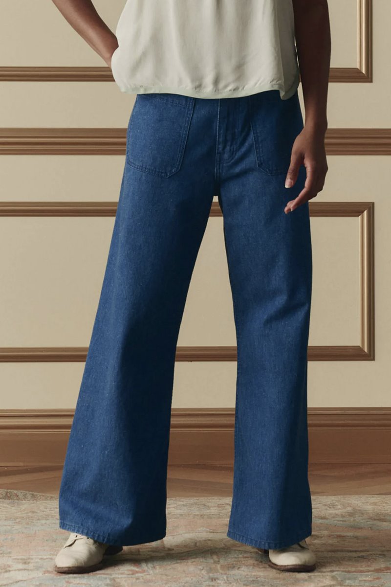 The Great the slouchy sailor jean  side