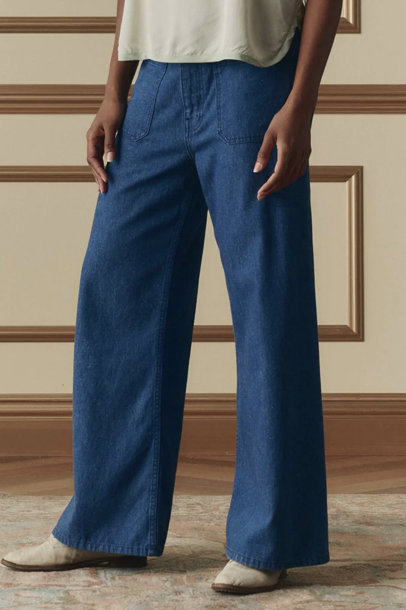 The Great the slouchy sailor jean  back