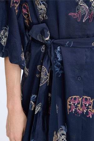 Munthe  nalmetto dress navy detail