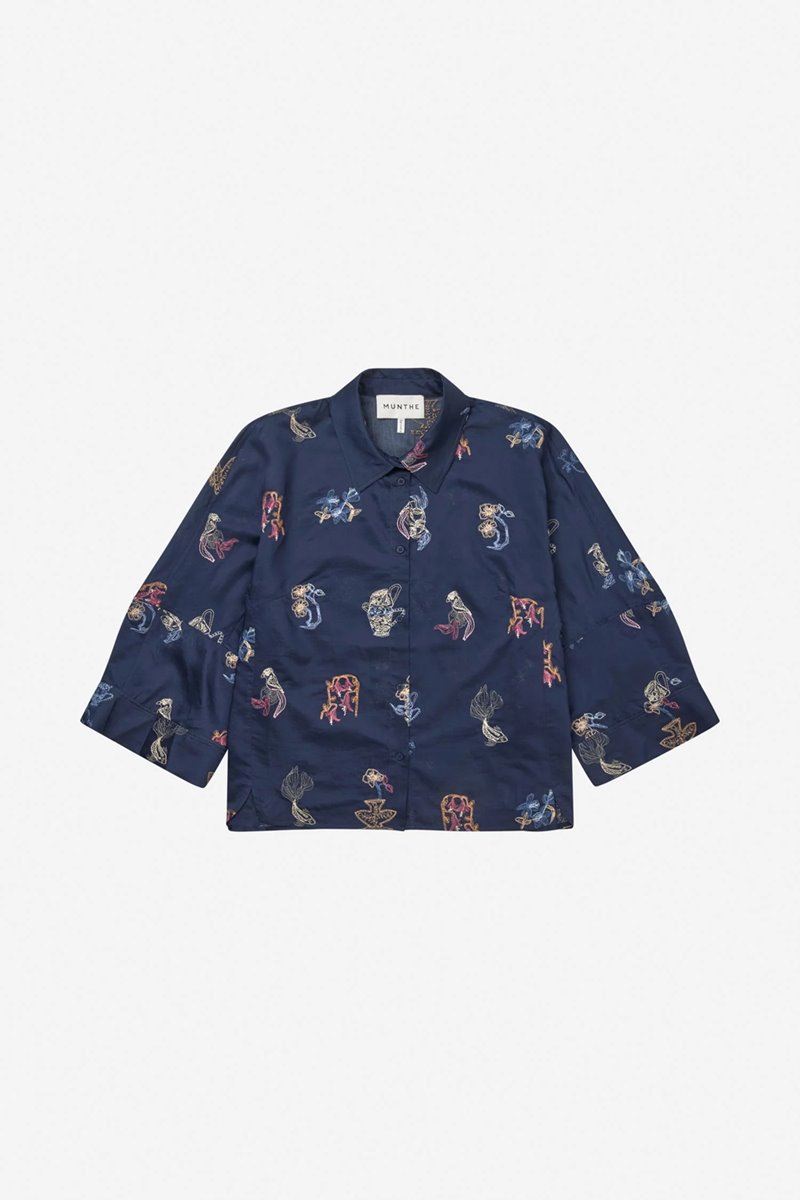Munthe  nilsa top navy detail