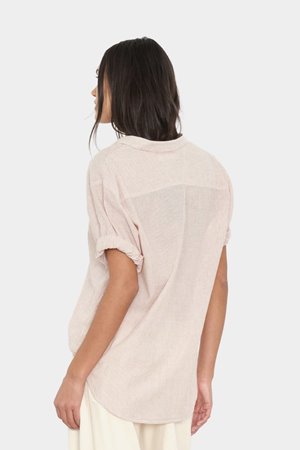 Xirena  channing shirt burnt sienna stripe side