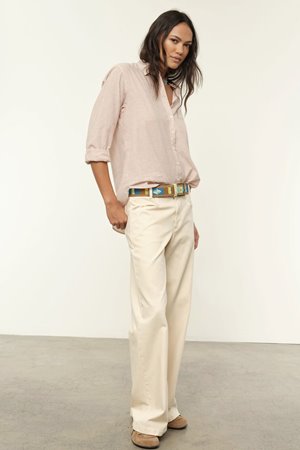 Xirena  beau shirt burnt sienna stripe  back