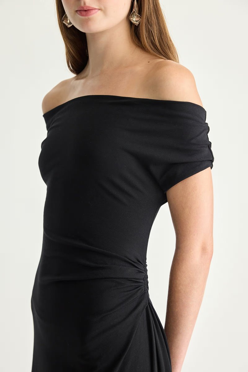 Apiece Apart marles off the shoulder dress side