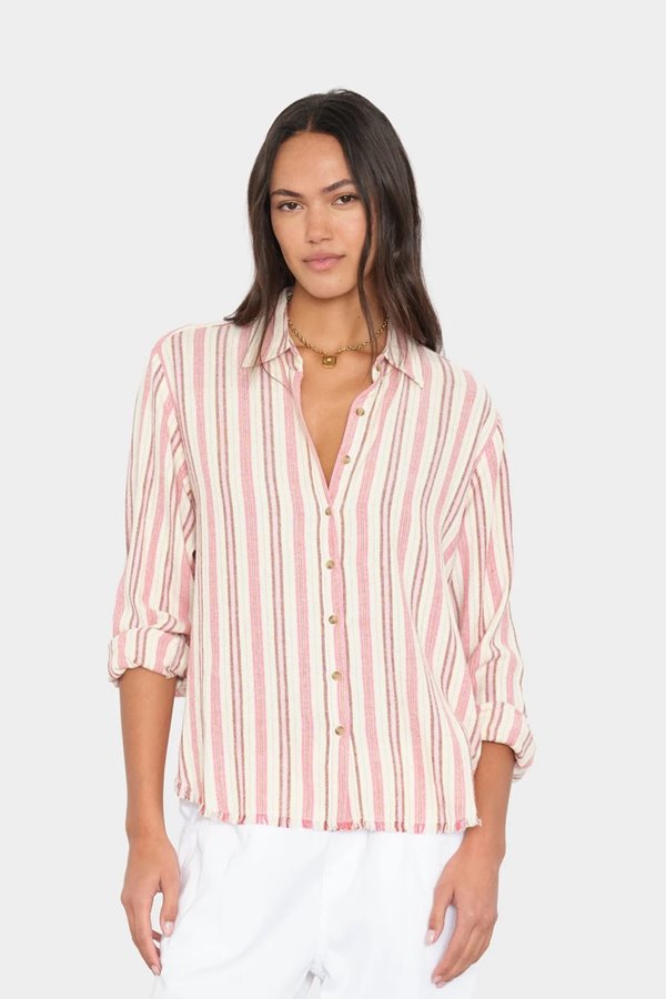 Xirena  Bowie Shirt Stripe Dusty Pink
