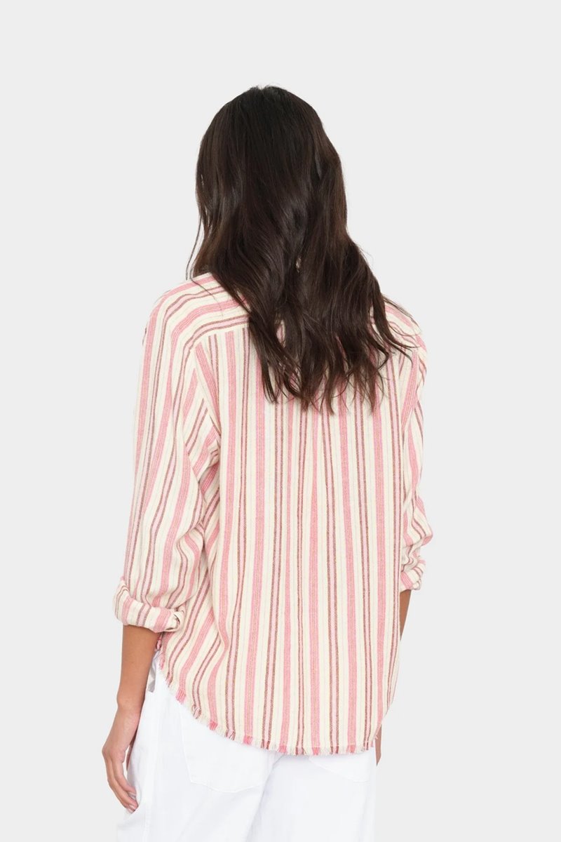 Xirena  bowie shirt stripe dusty pink side