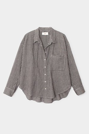 Xirena  jordy shirt gingham black sand side