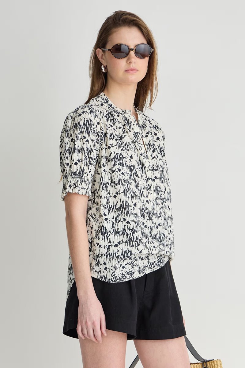 Apiece Apart los altos top  textured tropical midnight