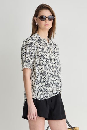 Apiece Apart los altos top  textured tropical midnight