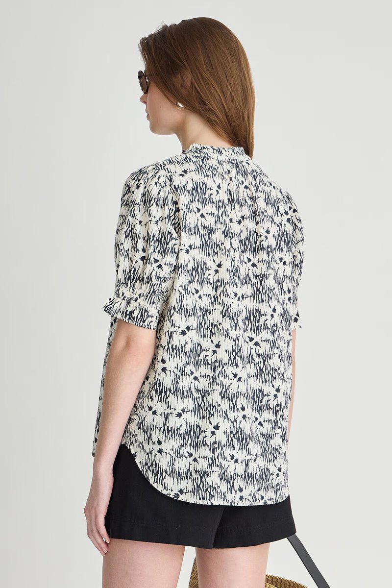 Apiece Apart los altos top  textured tropical midnight side