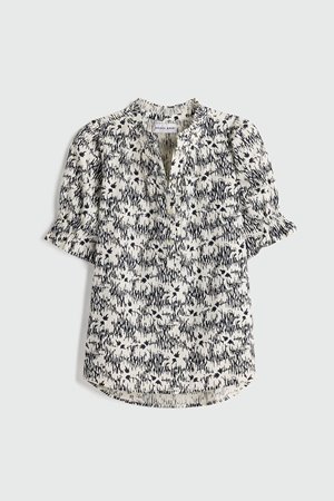 Apiece Apart los altos top  textured tropical midnight detail