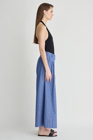 Apiece Apart elan mid-rise palazzo pants model