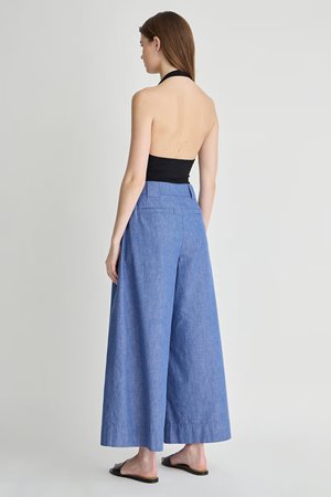 Apiece Apart elan mid-rise palazzo pants back