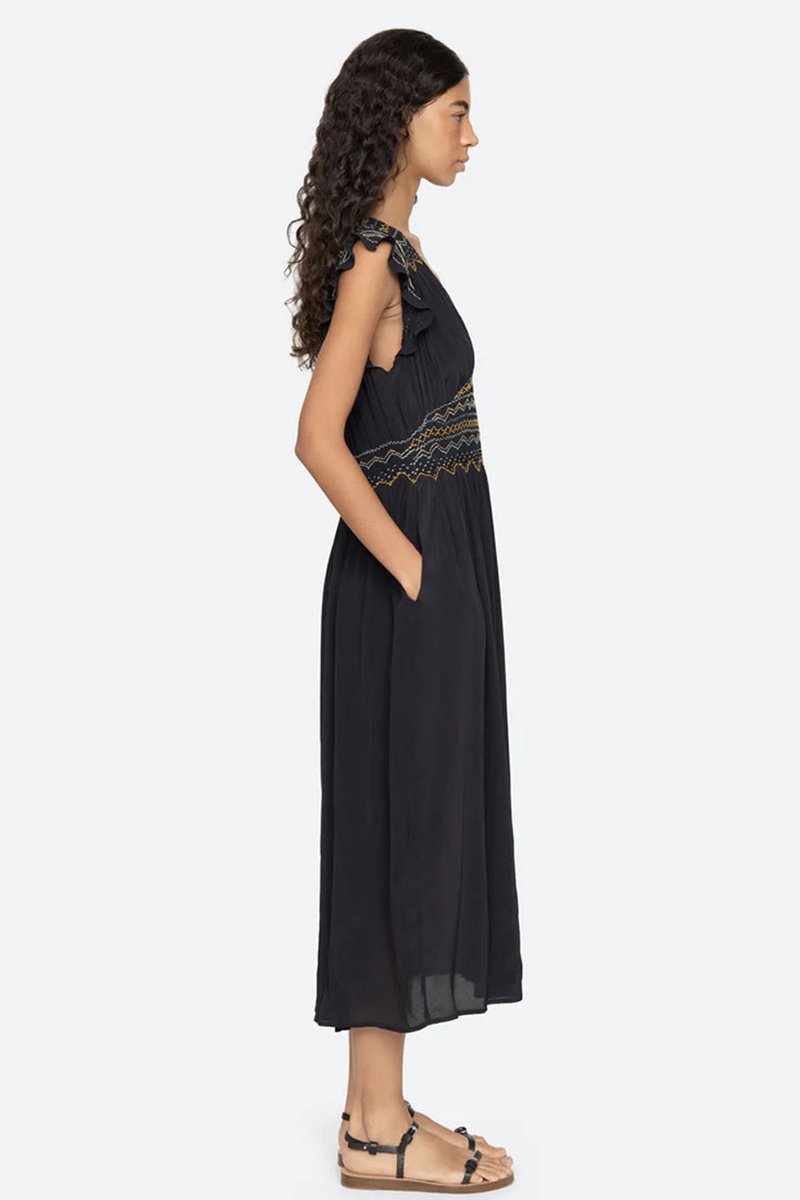 Sea NY anthonia dress deep navy back