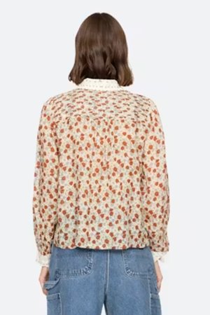 Sea NY viera print blouse side