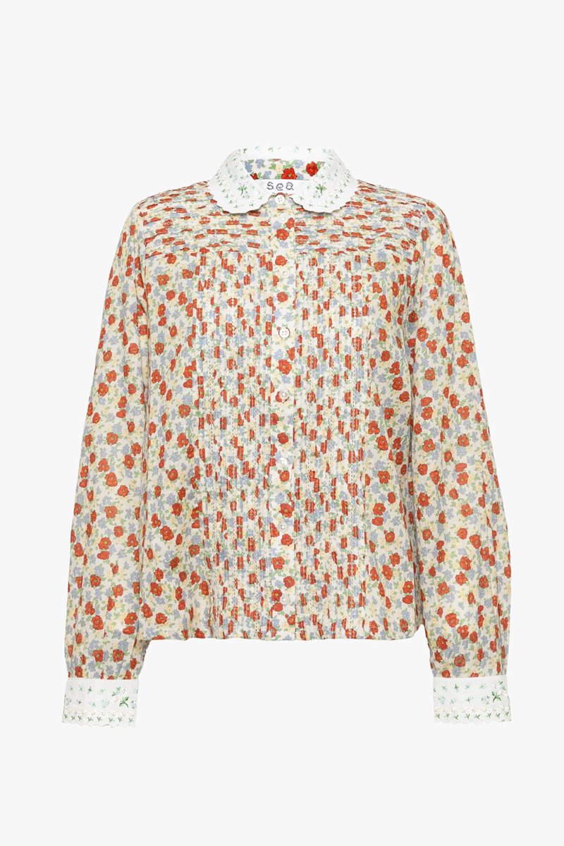Sea NY viera print blouse detail