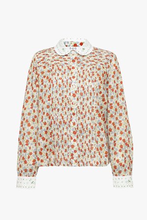 Sea NY viera print blouse detail