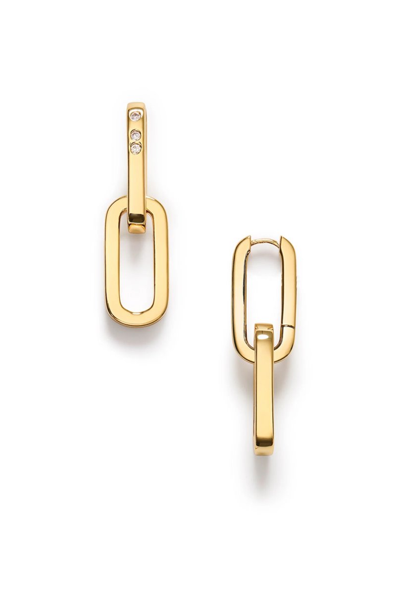 Anni Lu golden link earrings