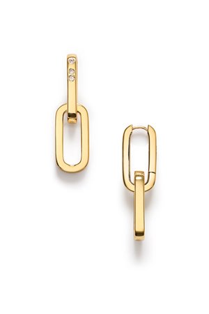 Anni Lu golden link earrings