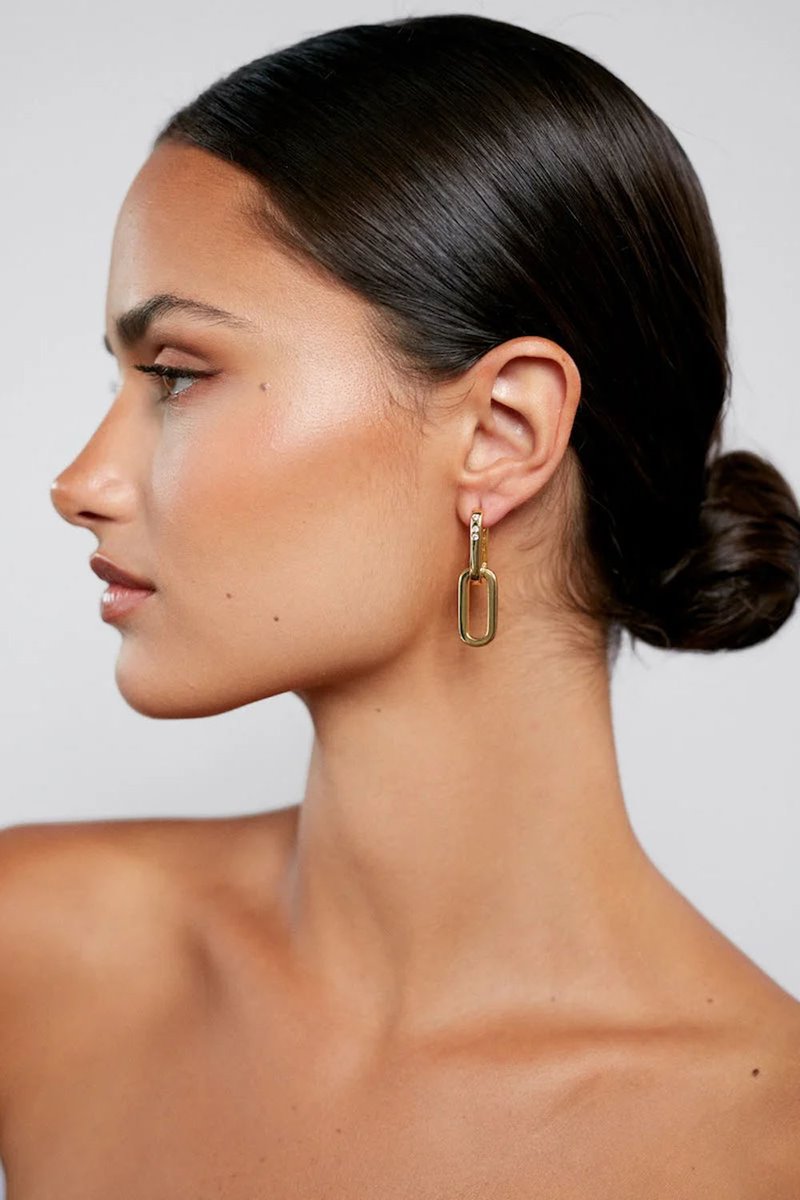 Anni Lu golden link earrings back