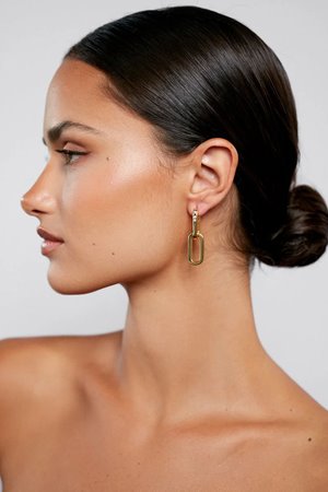 Anni Lu golden link earrings back
