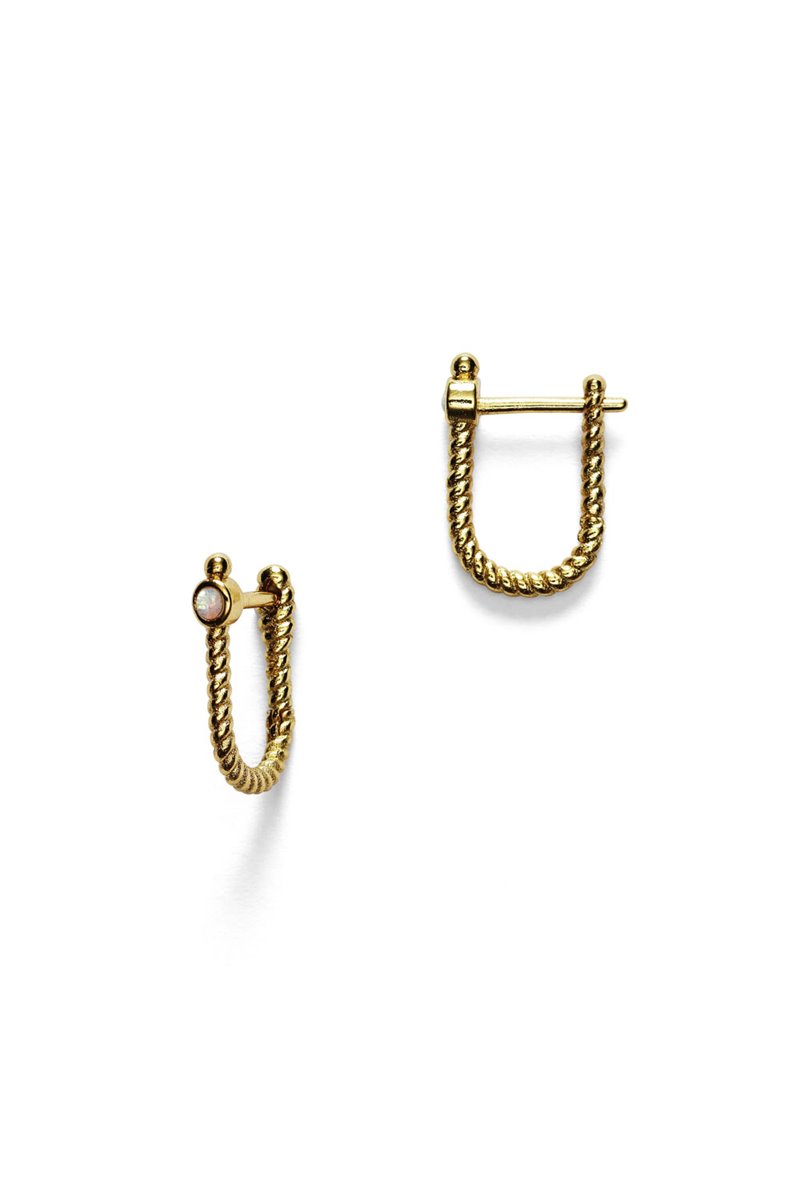Anni Lu golden rope earring
