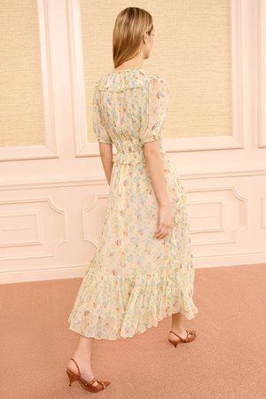 Ulla Johnson wren silk dress moon petal back