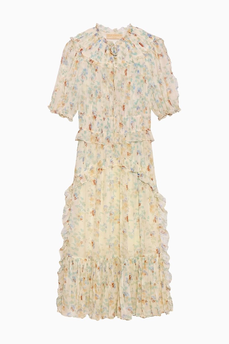 Ulla Johnson wren silk dress moon petal side
