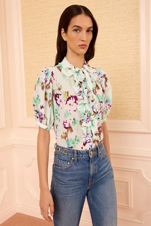 Ulla Johnson camellia silk top oasis