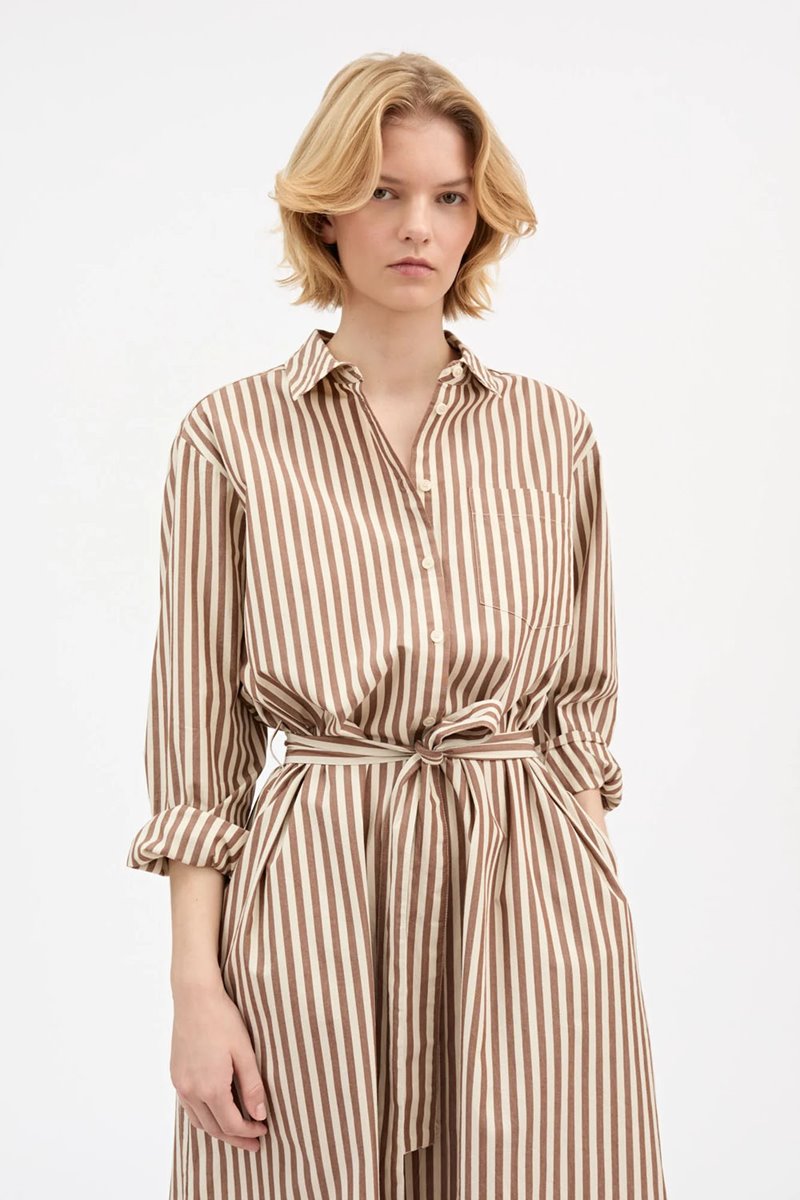 Skall Studio leigh shirt dress stripe detail