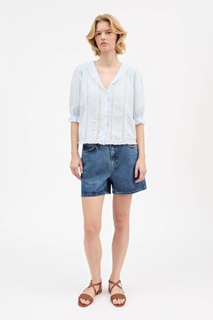 Skall Studio magnolia blouse light blue back