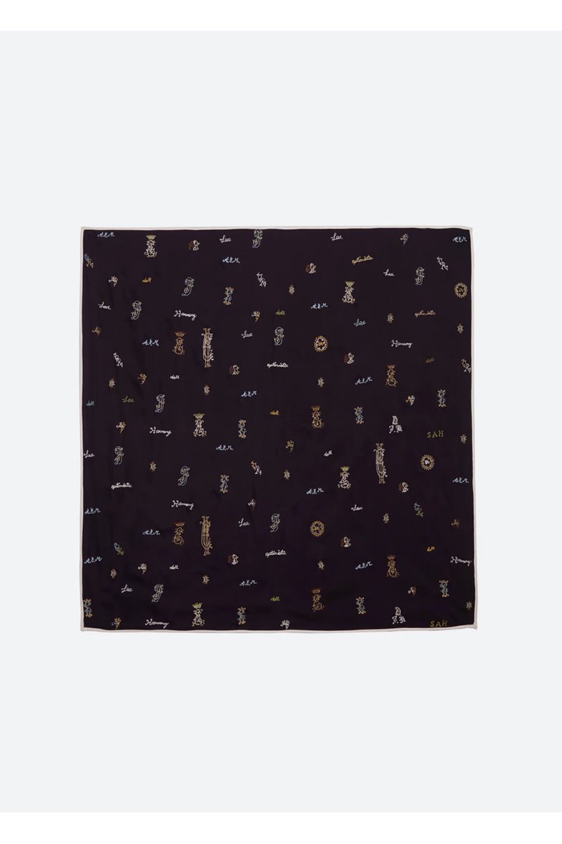Sea NY juliet embroidered scarf navy  back
