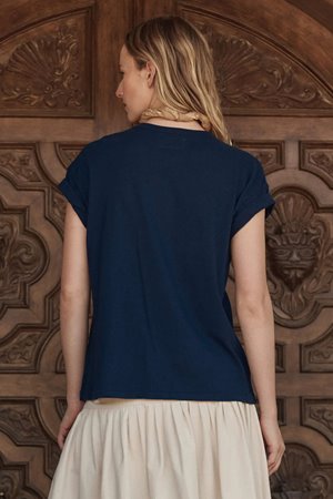 The Great the boxy tee everglade navy detail