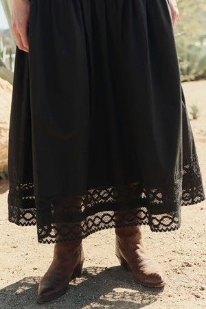 The Great the structured victorian skirt black back