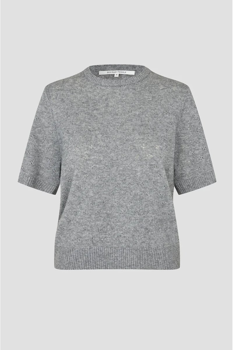 Second Female amala short sleeve mid grey back