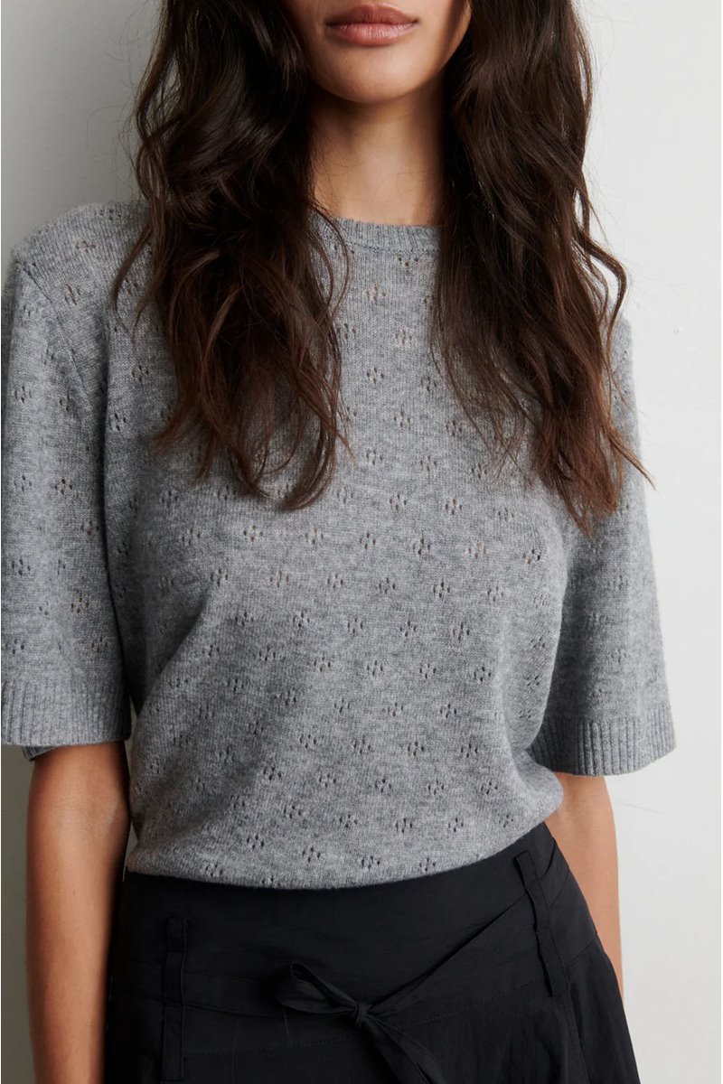 Second Female amala short sleeve mid grey side