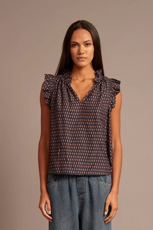 Xirena  bex top navy diamond side